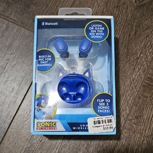 Sonic The Hedgehog Wireless Earbuds - Blue New In Box